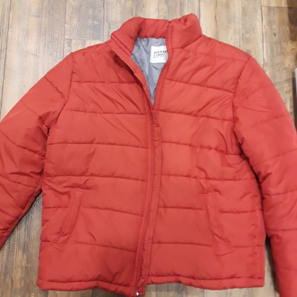 Old Navy Other - OLD NAVY Red Puffer Jacket Polyester Large 🍎